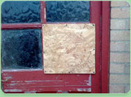 boarded up Cobham